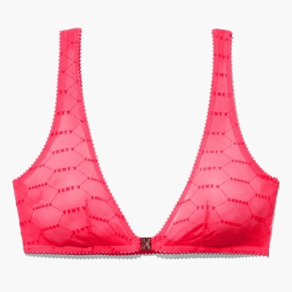 Savage X Fenty Logo Mesh Bralette – Size Medium 🔥💖